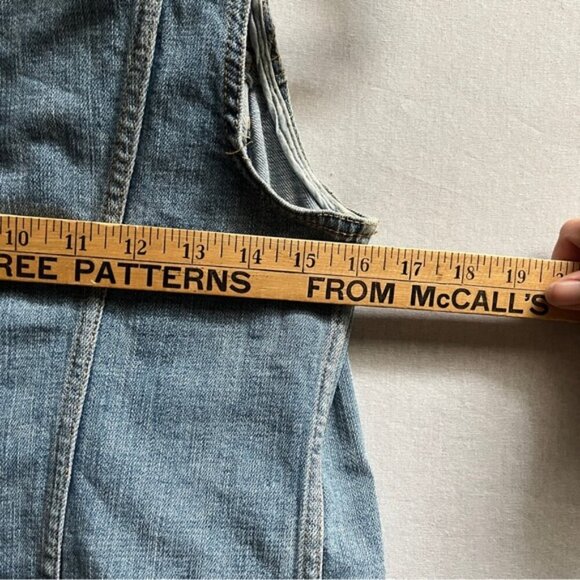 Pilcro and the Letterpress Anthropologie denim jean vest Sz S - Picture 6 of 7